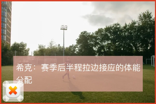 希克：赛季后半程拉边接应的体能分配